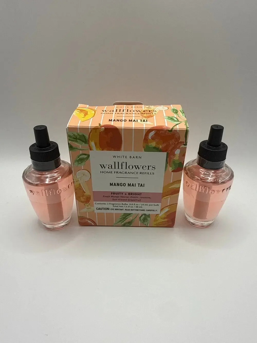 NEW Bath & Body Works Mango Mai Tai - Wallflower Fragrance Refill Bulb (2)